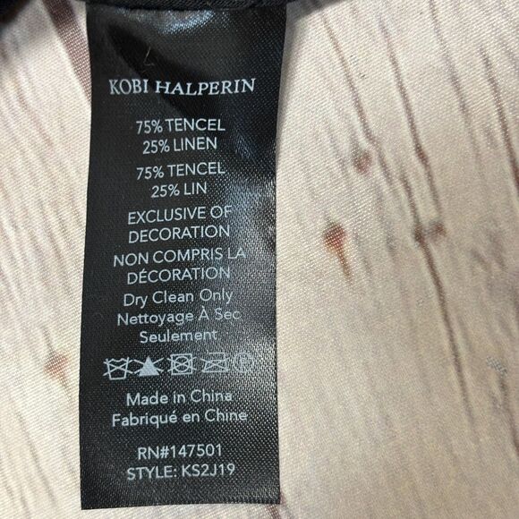 Kobi Halperin Women Open Front Blazer Jacket Size Medium Tencel Linen C024 -6 - Picture 8 of 16